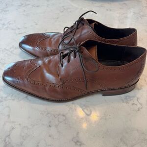 FLORSHEIM Shoe Company Oxford Wingtip 14137 257 Cognac Lace Up Dress Men's 14